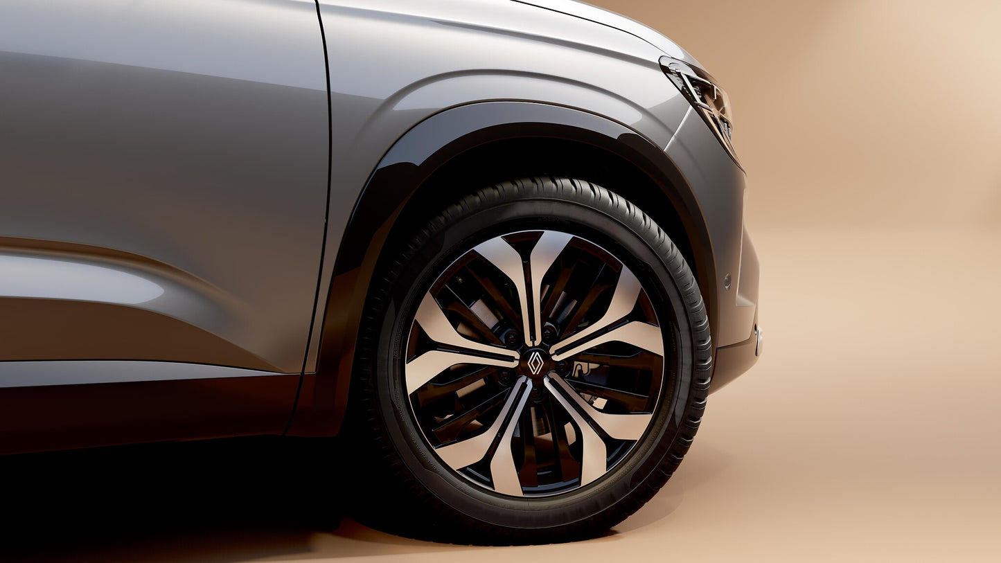 Genuine Renault Austral 18" ALTAO Alloy Wheel, Black Diamond Finish