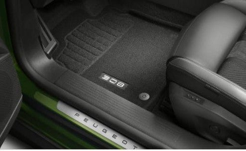 Genuine Peugeot E-308 Front Door Sill Trims - Brushed Stainless Steel