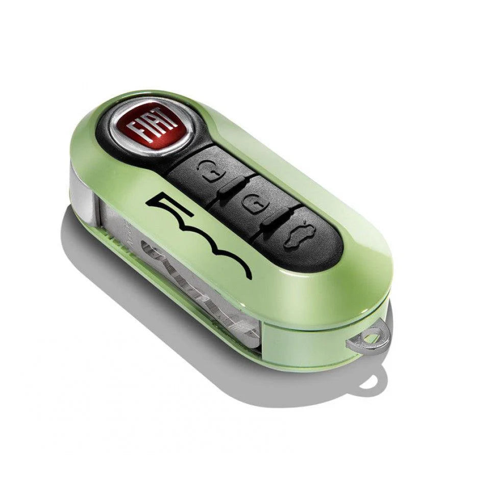 Genuine Fiat 500 Key Cover In Pastel Green And White
