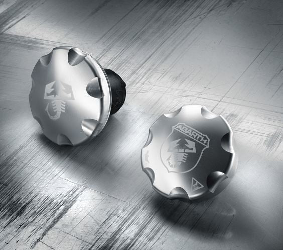 Genuine Abarth 500 Aluminium Oil And Fuel Cap Set