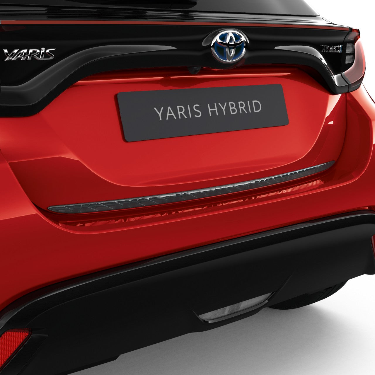 Genuine Toyota Yaris Rear Lower Boot Garnish - Carbon Look