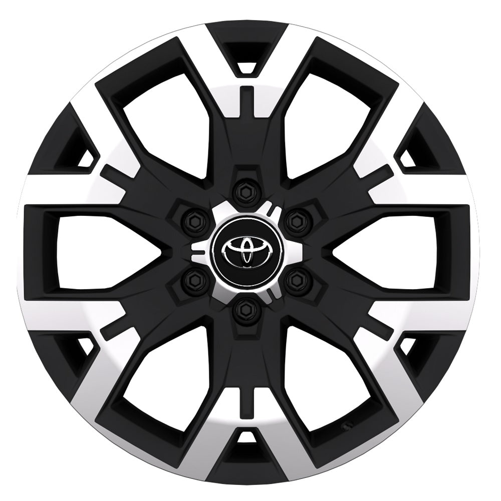 Genuine Toyota Land Cruiser 20" Alloy Wheel, 6-Spoke Matt Black Machined