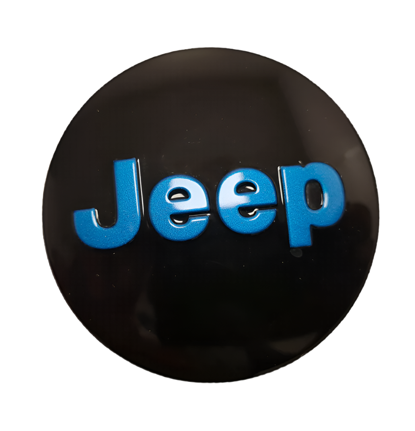 Genuine Jeep Avenger Wheel Centre Cap - Glossy Black & Blue