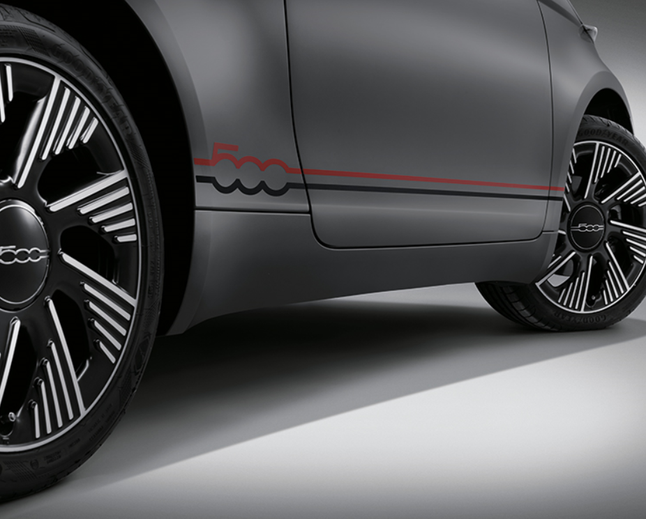 Genuine Fiat 500e Bodyside Decals - Sport Stripes