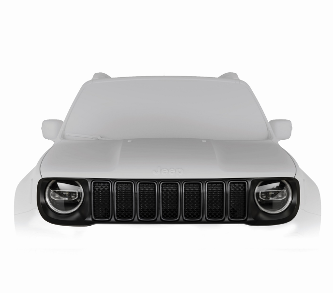 Genuine Jeep Renegade Front Grill - Matte Black With Satin Grey Rings