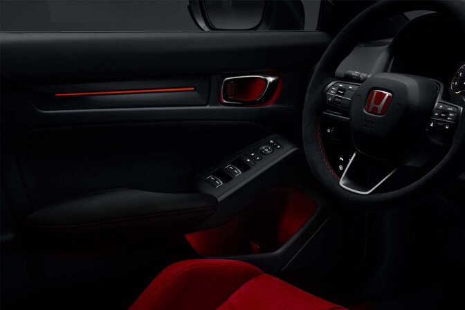 Genuine Honda Civic Type R Red Door Lining Illuminations