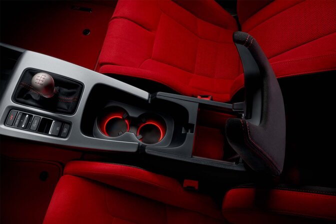 Genuine Honda Civic Type R Red Cup Holder & Console Illumination