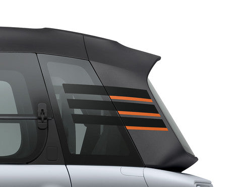 Genuine Citroen Ami Rear Quarter Panel Stickers - Black And Orange Strips