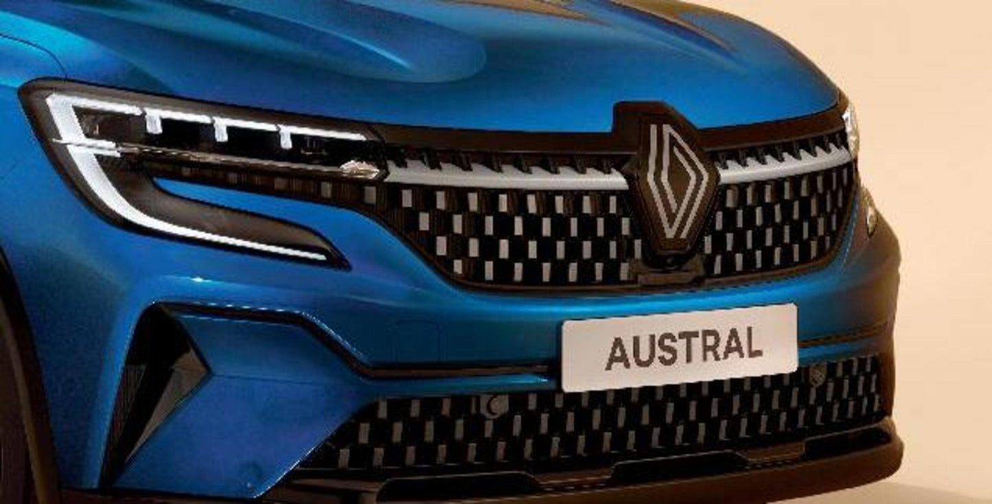 Genuine Renault Austral Front Upper Grille Inserts, Light Grey