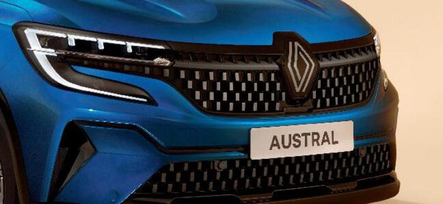 Genuine Renault Austral Front Upper Grille Inserts, Gunmetal Grey