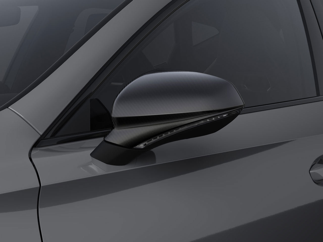 Genuine Cupra Leon Side Mirror Decorative Cover Made Of Carbon Fibre Left Side