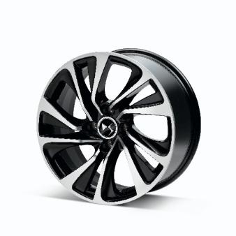 Genuine Citroen Ds4 Canberra 17" Alloy Wheel Brilliant Onyx Black/Diamond Cut