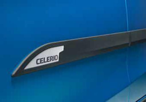Genuine Suzuki Celerio Set Of 2 Side Body Mouldings Set - Black And Silver