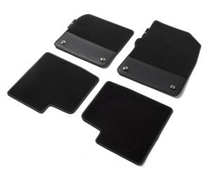 Genuine Fiat Abarth Carpet Mats With Black Leather Insert - Manual Models