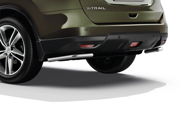 Genuine Nissan X-Trail Rear Corner Styling Bars In Stainless Steel