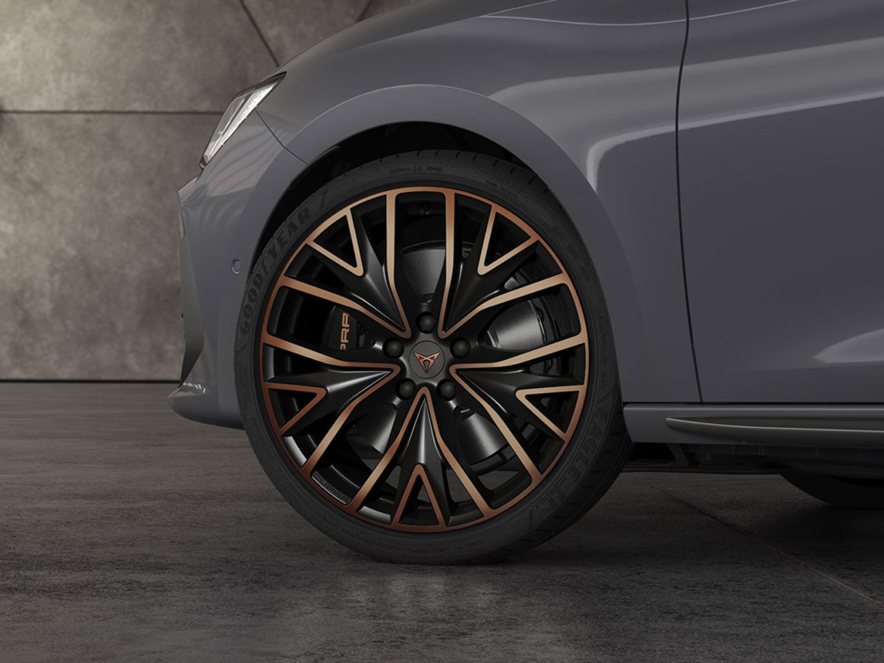 Genuine Cupra Leon Sportstourer 19'' Performance Alloy Wheel In Sport Black And Copper
