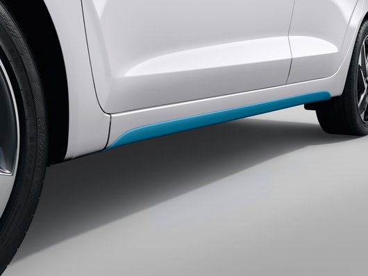 Genuine Hyundai I10 Side Skirts, Aqua Turquoise