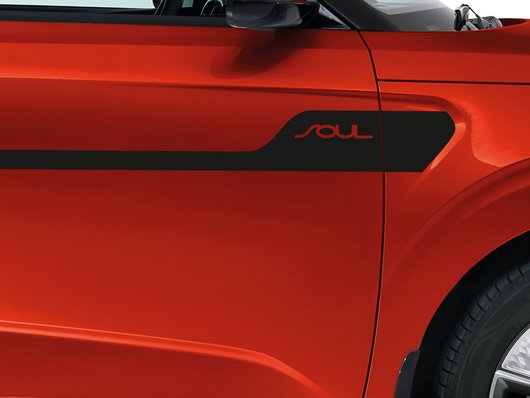 Genuine Kia E-Soul Decals, Razor, Black Metallic