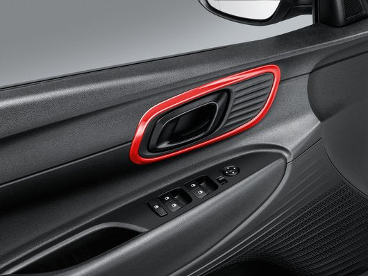Genuine Hyundai Bayon Door Handle Trims, Tomato Red