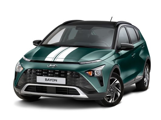 Genuine Hyundai Bayon Decals, Racing Stripes, Glossy White