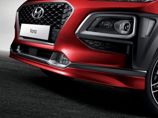 Genuine Hyundai Kona Hybrid Front Skirt, Pulse Red