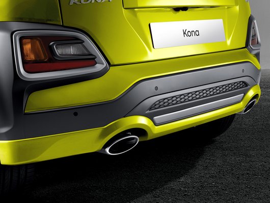 Genuine Hyundai Kona Hybrid Rear Skirt, Acid Yellow