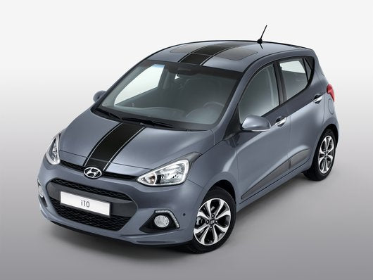 Genuine Hyundai I10 Body Decals, Black Racing Stripes