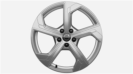 Genuine Volvo EX60 20" 5-Spoke Glossy Silver Alloy Wheel - Rear