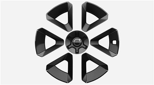 Genuine Volvo EX60 Black, 21" Wheel Inserts + Hubcap