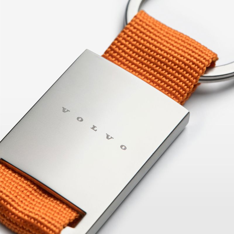 Genuine Volvo Key Chain, Orange