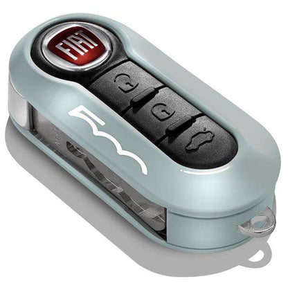 Genuine Fiat 500 Key Cover In Pastel Blue And White