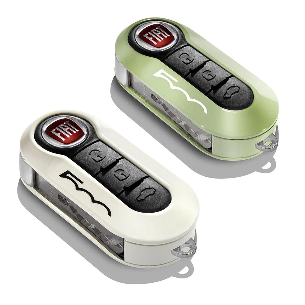 Genuine Fiat 500 Key Cover In Pastel Green And White