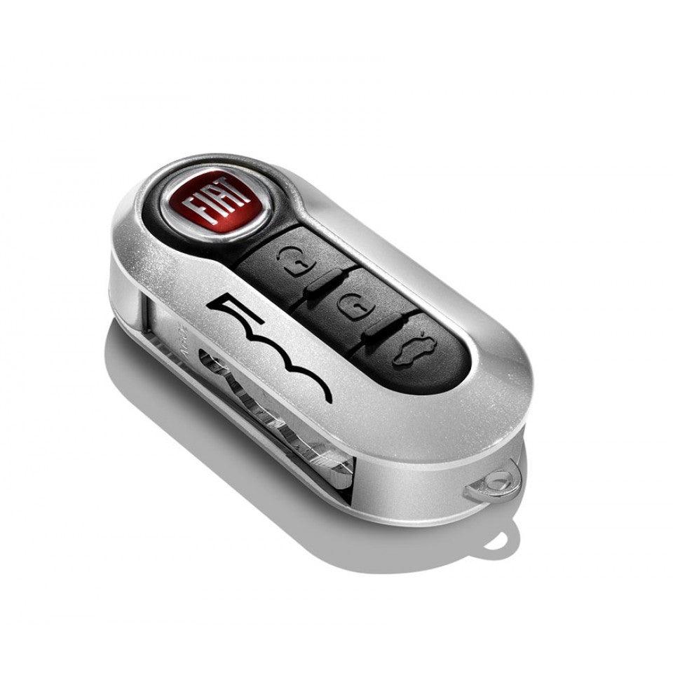 Genuine Fiat 500 Key Cover In Light Gray And Pastel Black