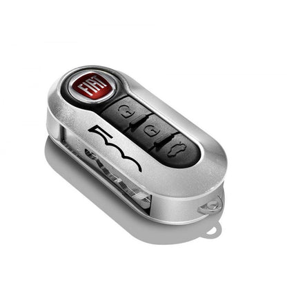 Genuine Fiat 500 Key Cover In Light Gray And Pastel Black