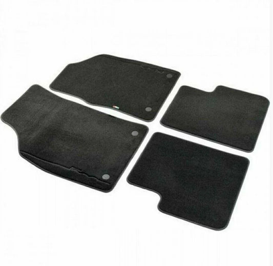Genuine Fiat 500 Carpet Floor Mats, Black Trim