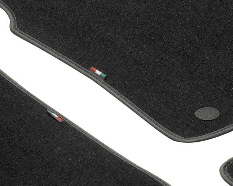 Genuine Fiat 500 Carpet Floor Mats, Black Trim