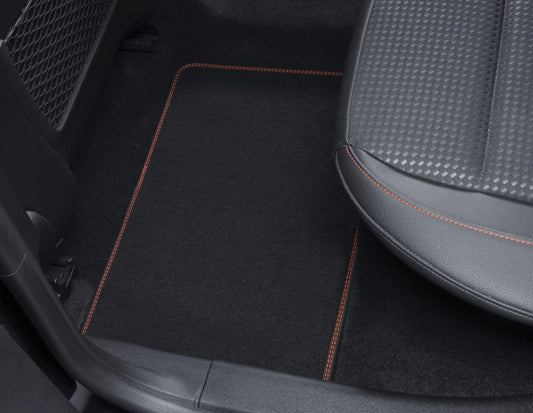Genuine Ford Focus Velour Rear Mats With Red Stitching