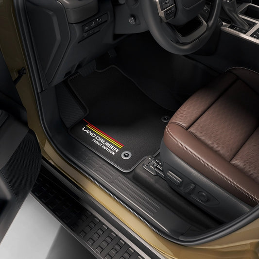 Genuine Toyota Land Cruiser First Edition Carpet Mats, Yellow-Orange-Red
