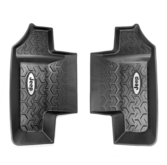 Genuine Jeep Wrangler Rear Rubber Floor Mats (Black)