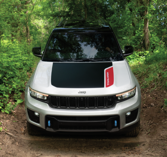 Genuine Jeep Grand Cherokee Trailhawk Hood Graphic, Black & Red