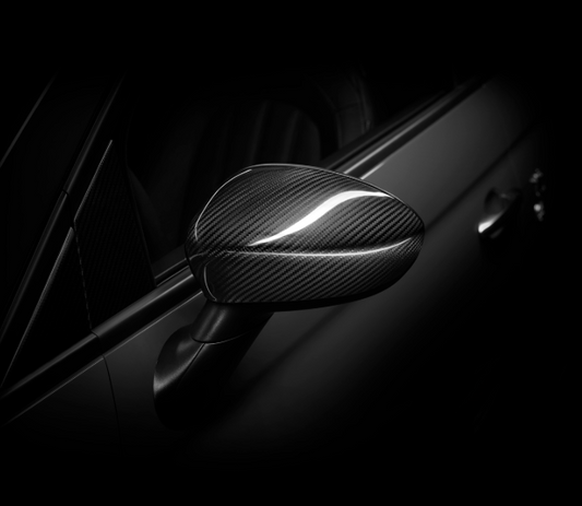 Genuine Abarth 500 Carbon Fibre Mirror Covers