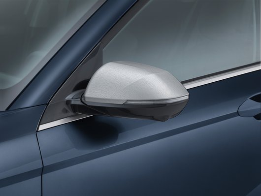 Genuine Hyundai Kona Door Mirror Caps, Brushed Aluminium Optic