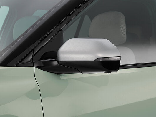 Genuine Kia EV3 Door Mirror Caps, Brushed Aluminium Optic