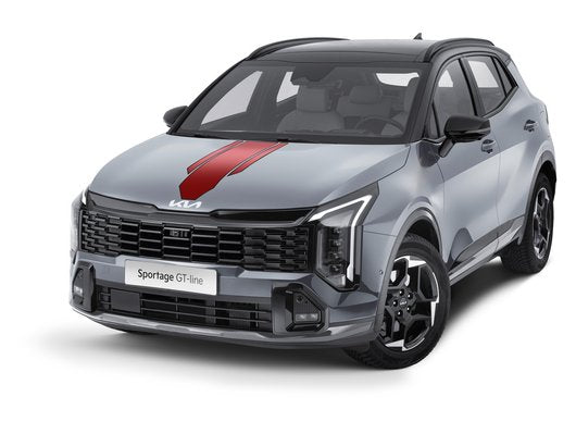 Genuine Kia Sportage Hev Decals, Racing Stripes, Red And Black