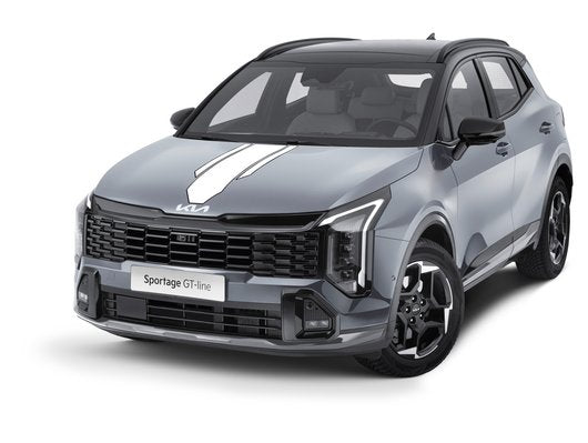 Genuine Kia Sportage Hev Decals, Racing Stripes, White And Black