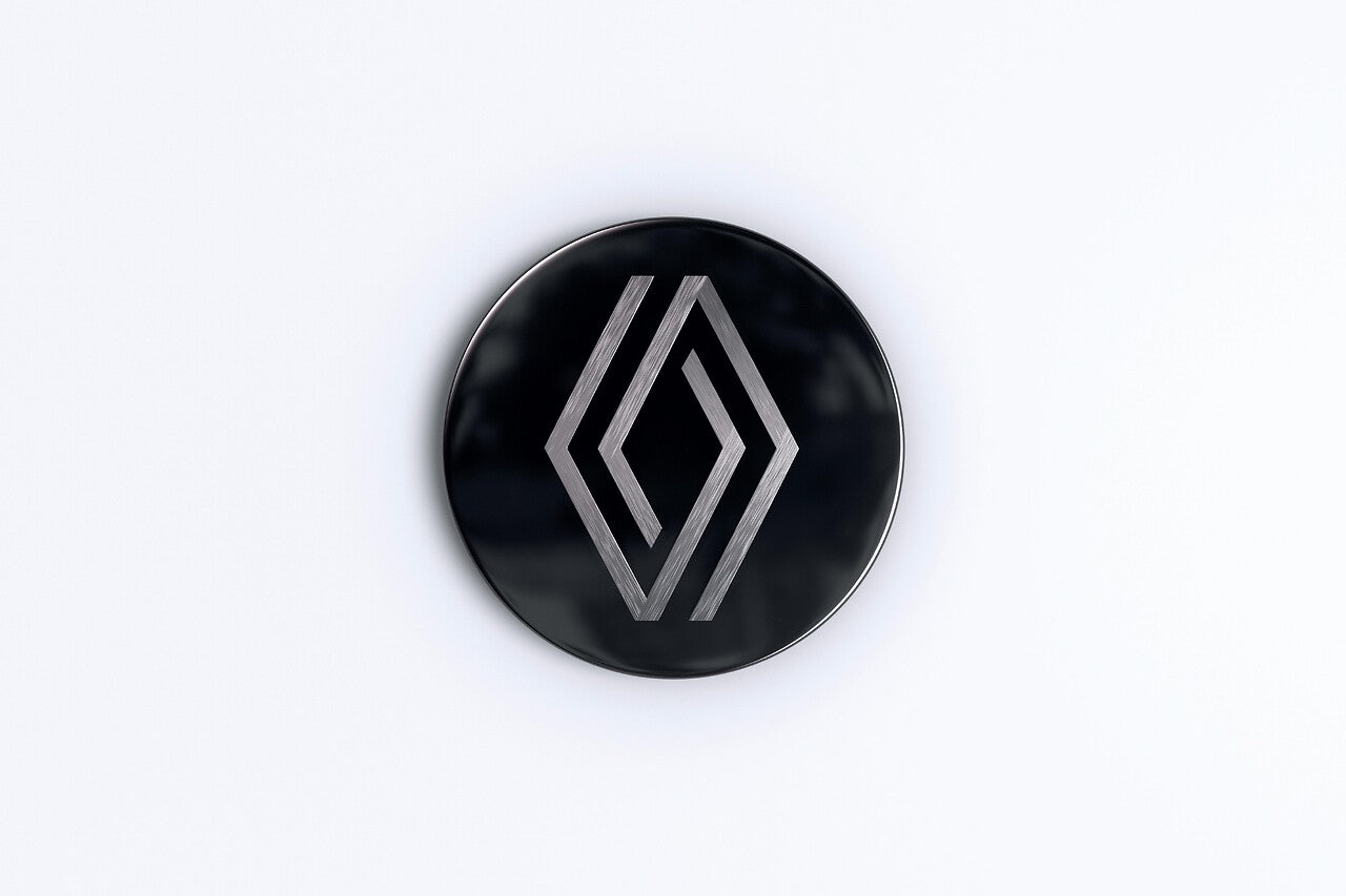 Genuine Renault 4 E-Tech Black And Gloss Brushed Aluminium Centre Cap