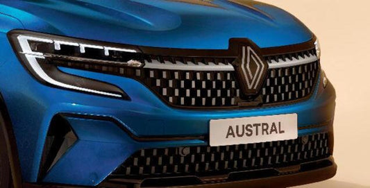 Genuine Renault Austral Front Upper Grille Inserts, Light Grey