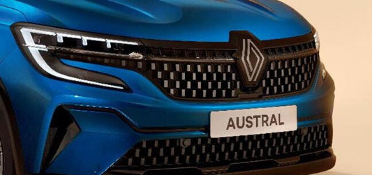 Genuine Renault Austral Front Upper Grille Inserts, Carbon-Effect