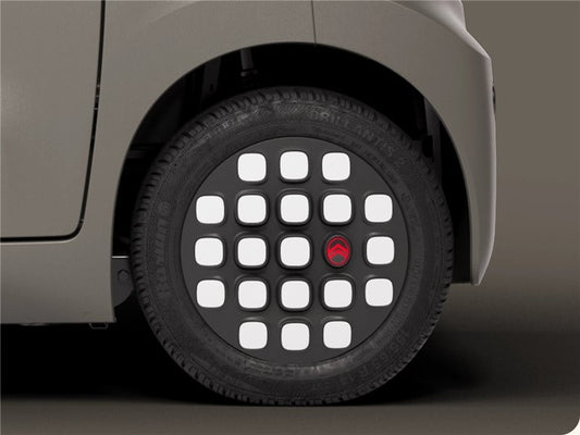 Genuine Citroen Ami Set Of 4 White Banquise / Polar White 14" Wheel Covers