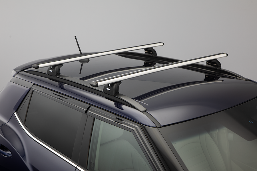 Genuine KGM Tivoli Roof Bar Set With Lockable Foot Pack